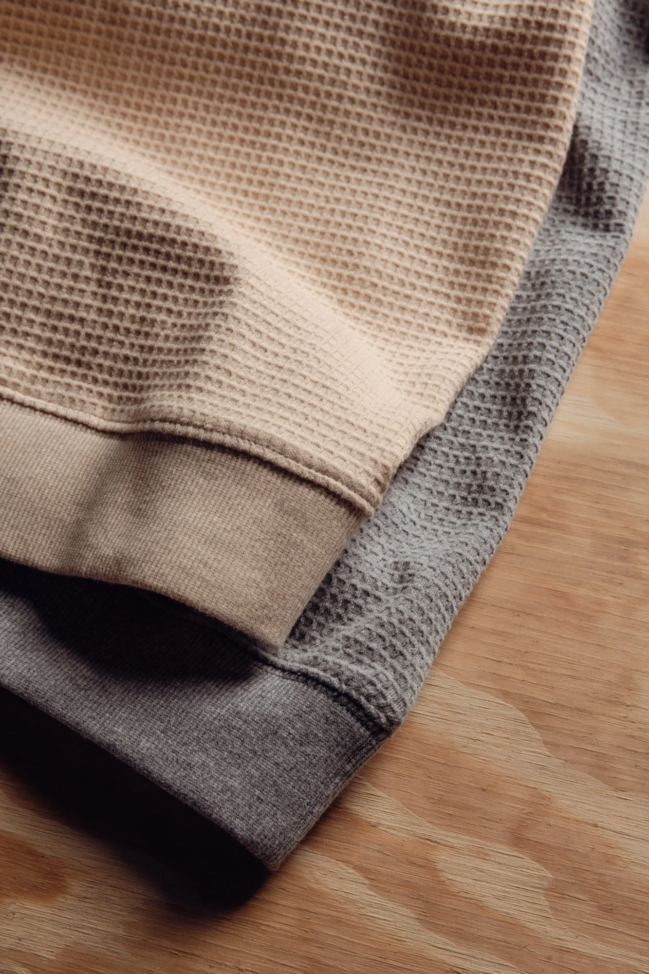 custom long sleeve waffle tshirt