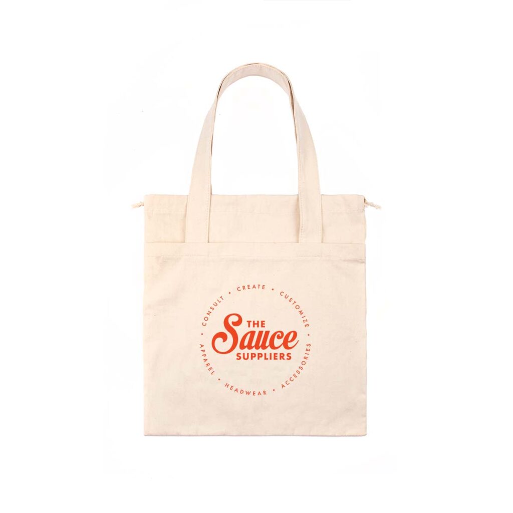 custom drawstring tote bag