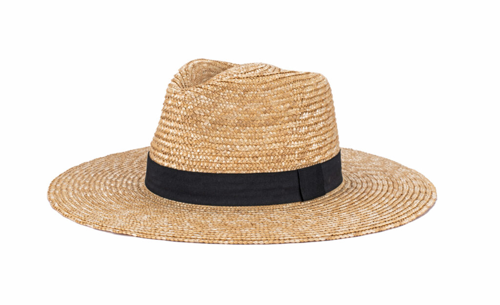 custom straw fedora hat