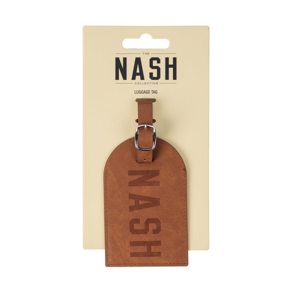 custom leather luggage tag