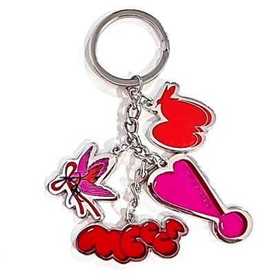 custom metal charm keychain