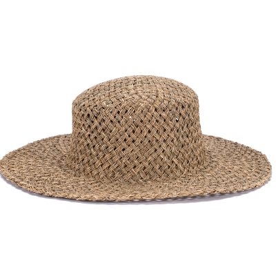 STRAW HAT WITH OPEN WEAVE