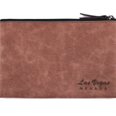 custom leather pouch
