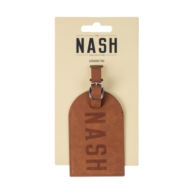 custom leather luggage tag