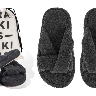 custom terry towelling slides