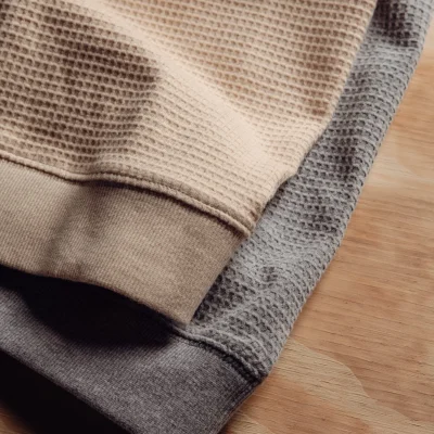 custom long sleeve waffle tshirt