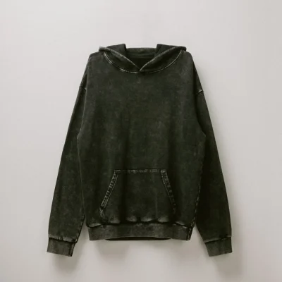 custom garment washed hoodie