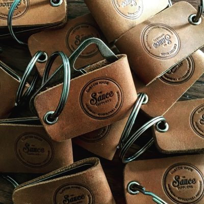 custom leather keychains